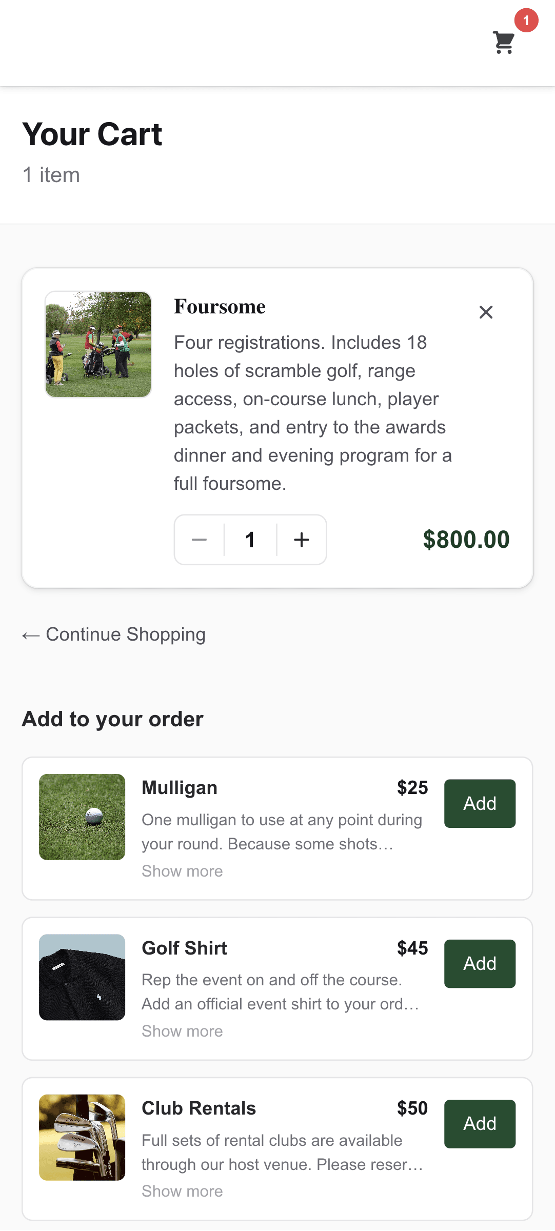 Mobile checkout